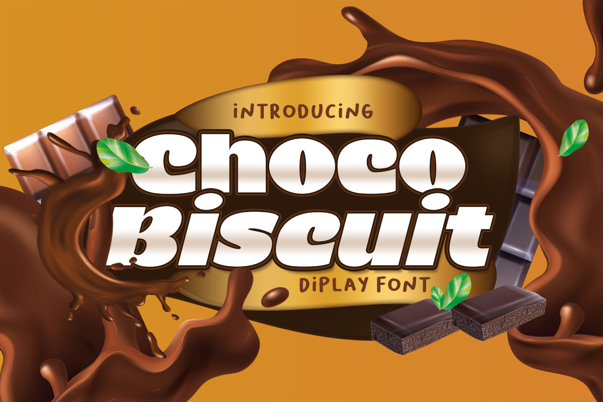 Choco Biscuit font preview - bold chunky display font