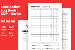 Medication Log Book - KDP Interior Graphic by KDP Champ · Creative Fabrica