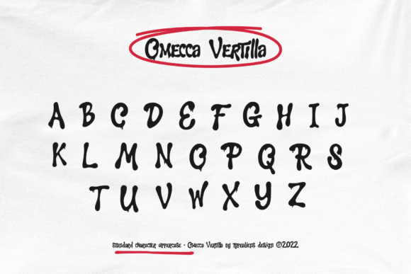 Omecca Vertilla Font PNG with transparent background - Preview 5
