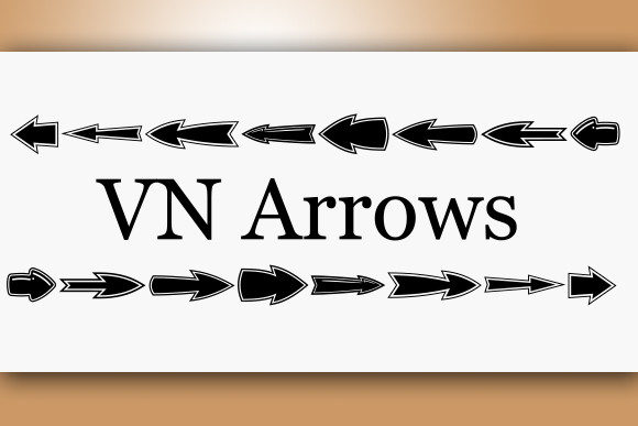 VN Arrows Dingbats Font By vladimirnikolic