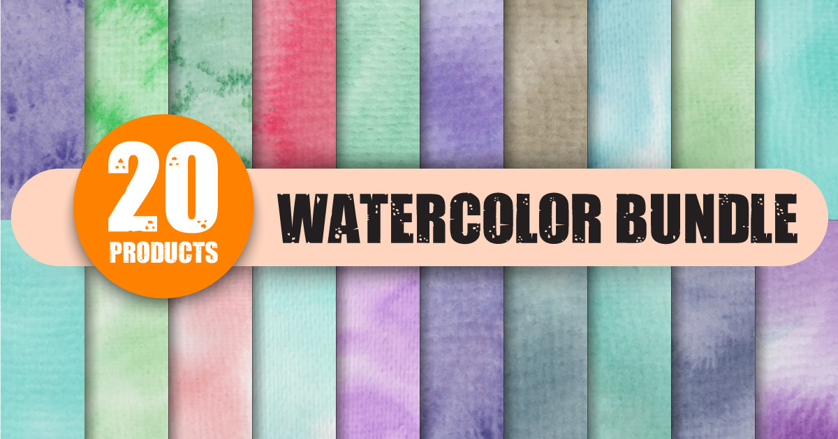 Background Bundle Watercolor Texture Background Bundle V 3 Bundle · Creative Fabrica