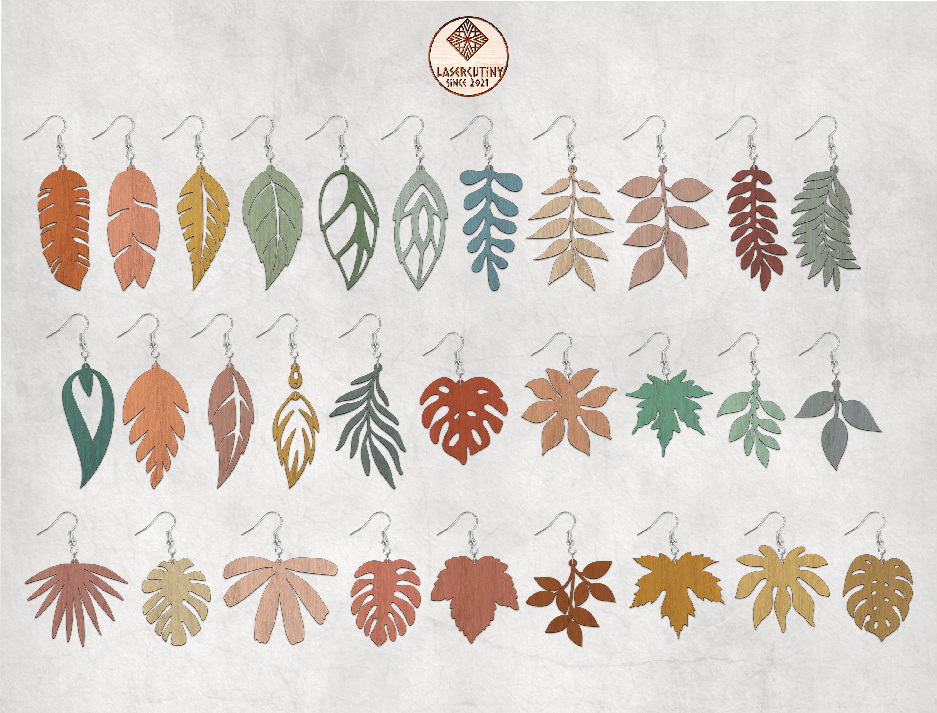 Bundle Leaf Boho Earrings