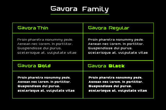 Gavora Font PNG with transparent background - Preview 1