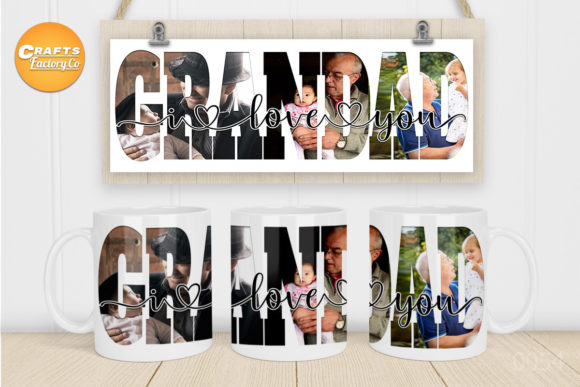 I Love You Grandad Mug Sublimation Graphics