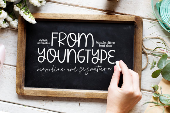 Joyful Magnolia Duo Font PNG with transparent background - Preview 3