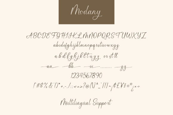 Modany Font PNG with transparent background - Preview 6