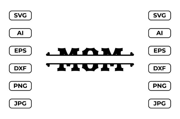 Mom Split Monogram Free Svg Graphics