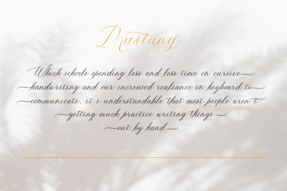 Mustang Script Font PNG with transparent background - Preview 4