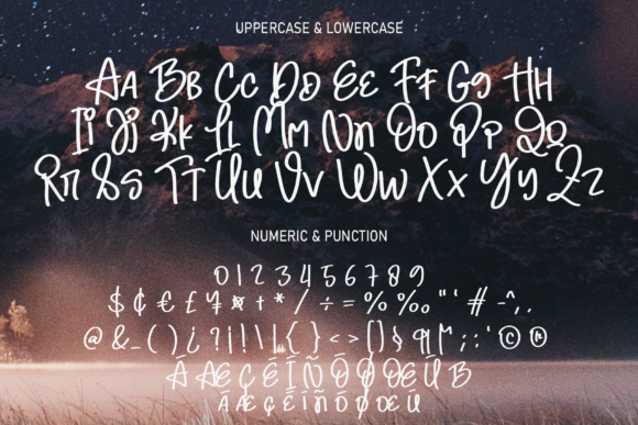 Night Full of Light Font PNG with transparent background - Preview 6