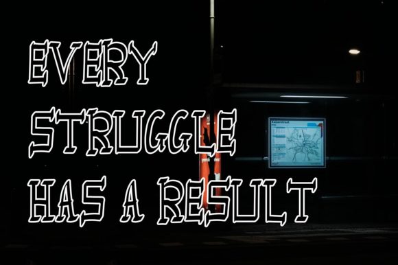 Night Walk Font PNG with transparent background - Preview 1