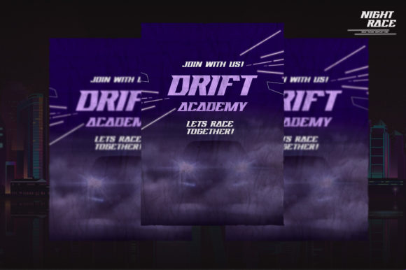 Nightrace Font PNG with transparent background - Preview 1