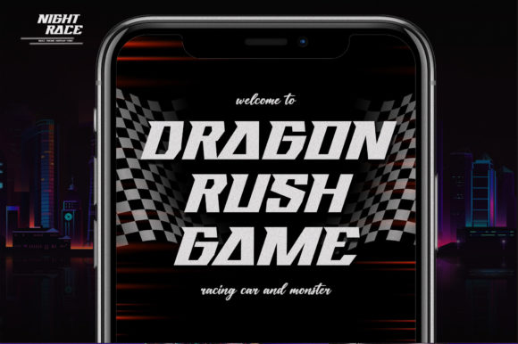 Nightrace Font PNG with transparent background - Preview 2