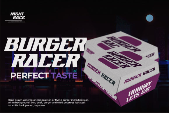Nightrace Font PNG with transparent background - Preview 3