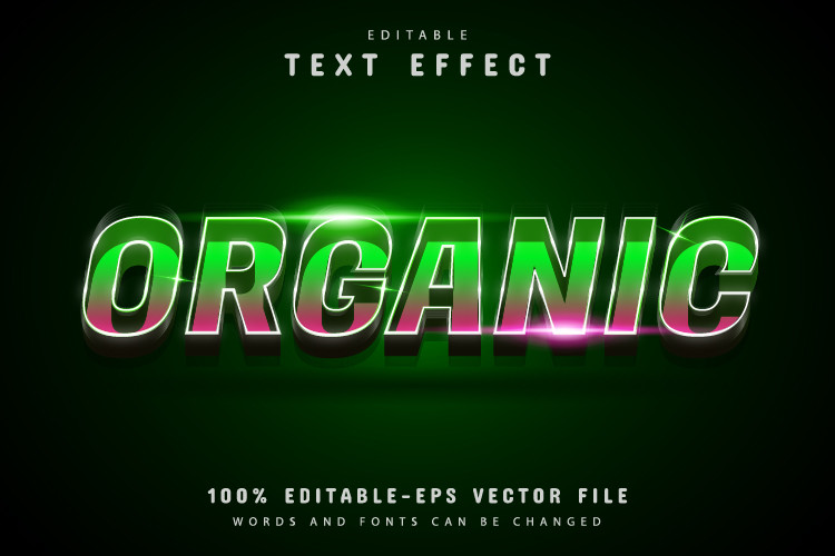 Organic Text Effect with Gradient Graphic by aglonemadesign · Creative ...