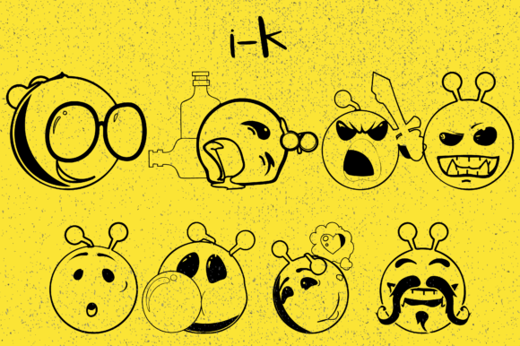 Aliens Emojis Font - Preview 6