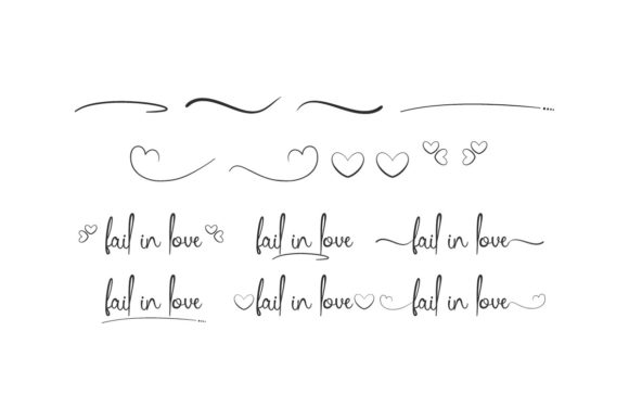 Fail in Love Font PNG with transparent background - Preview 6