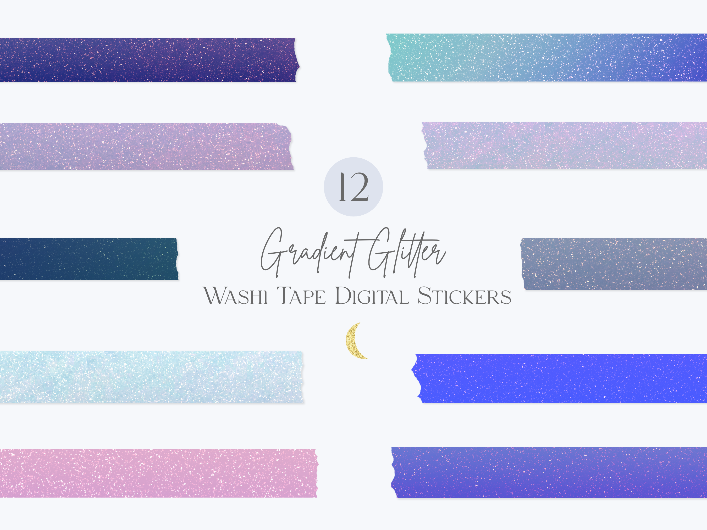 Gradient Glitter Washi Tapes