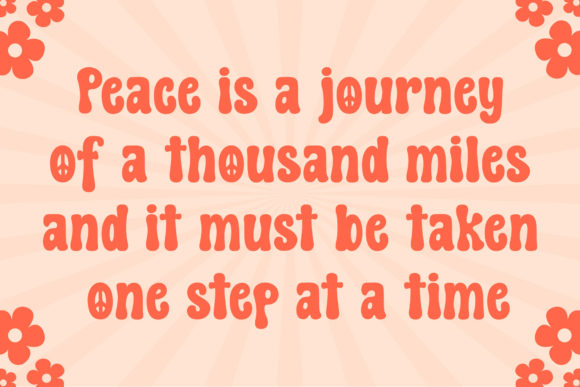 Hippie Groovy Font PNG with transparent background - Preview 2