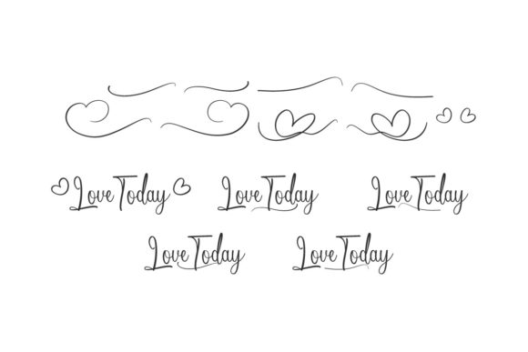 Love Today Font PNG with transparent background - Preview 6