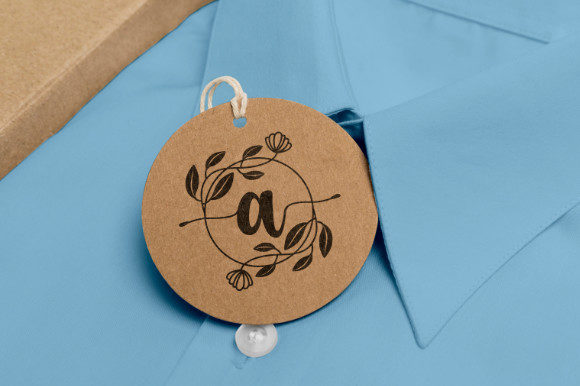 Monogram Floral Two Font PNG with transparent background - Preview 2