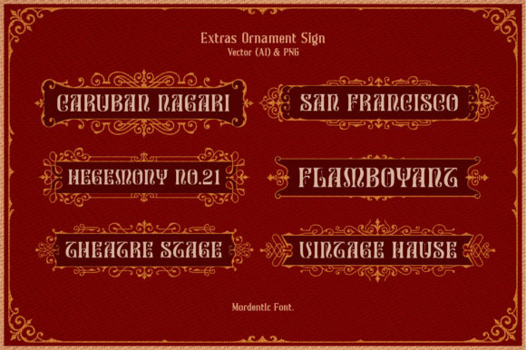 Mordentic Font PNG with transparent background - Preview 2