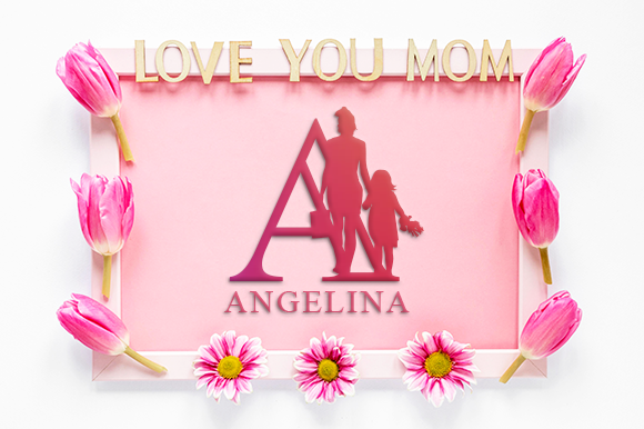 Mum Monogram Font PNG with transparent background - Preview 1