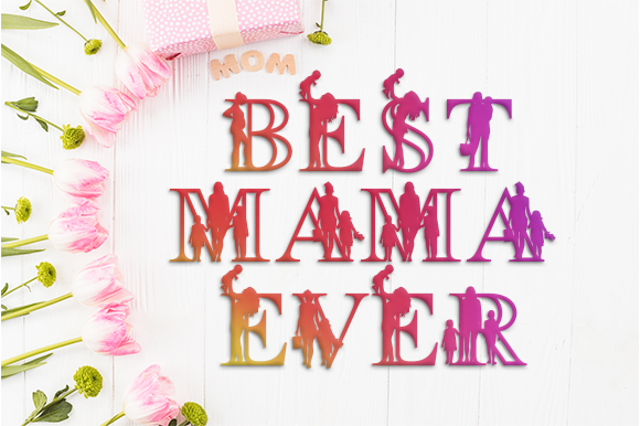 Mum Monogram Font PNG with transparent background - Preview 2