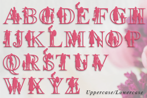 Mum Monogram Font PNG with transparent background - Preview 4