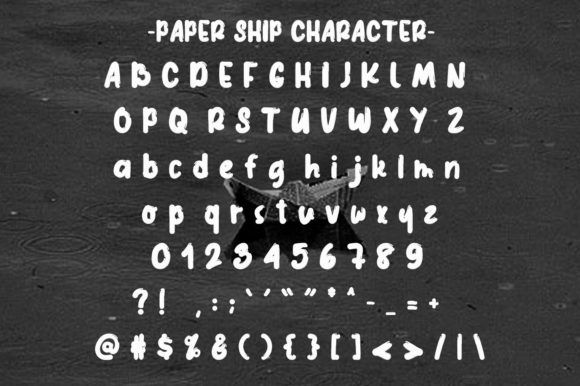 Paper Ship Font PNG with transparent background - Preview 4