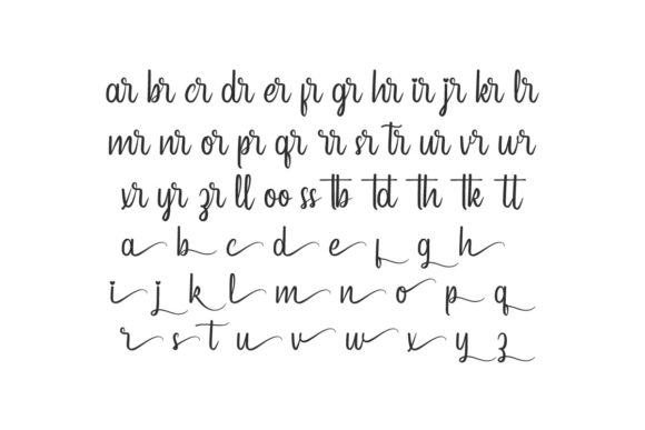 Shiny Love Font PNG with transparent background - Preview 4