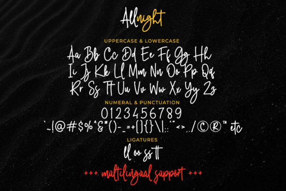 All Night Font - Preview 6
