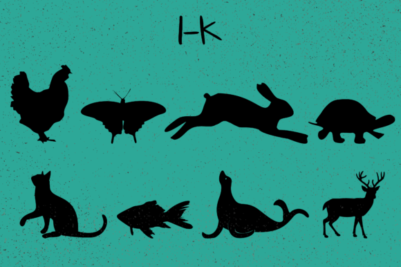 Animals Silhouettes Font - Preview 2