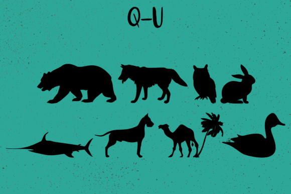 Animals Silhouettes Font - Preview 3