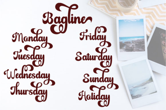 Bagline Script Font - Preview 1