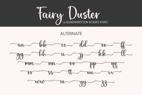 Fairy Duster Font PNG with transparent background - Preview 5