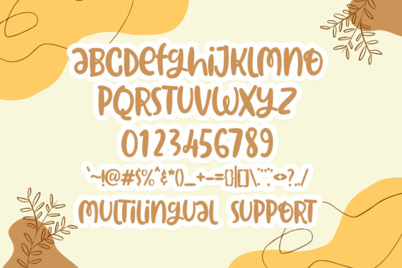 Hello Yellow Font PNG with transparent background - Preview 3