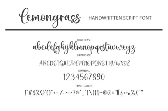 Lemongrass Font PNG with transparent background - Preview 4
