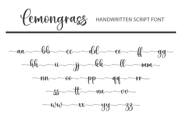 Lemongrass Font PNG with transparent background - Preview 5