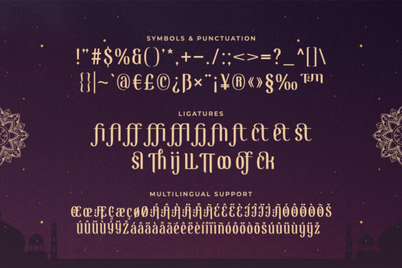 Nightly Ramadhan Font PNG with transparent background - Preview 2