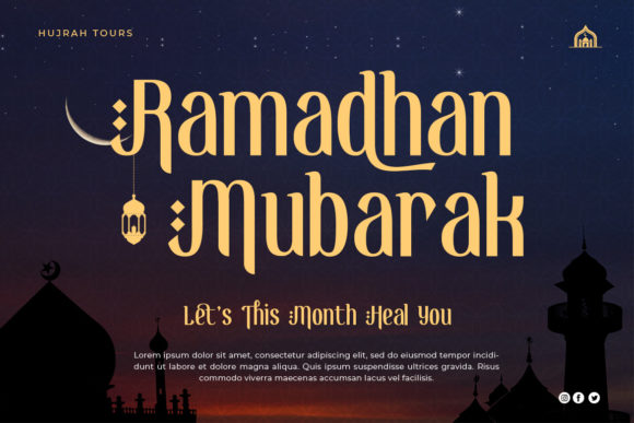 Nightly Ramadhan Font PNG with transparent background - Preview 3