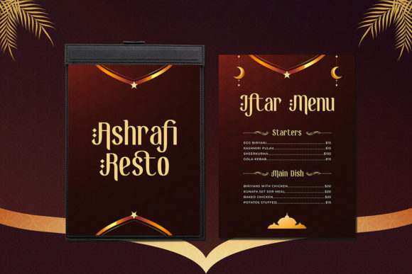 Nightly Ramadhan Font PNG with transparent background - Preview 6