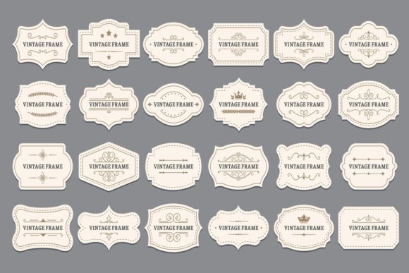Ornamental Label Frames Graphic Illustrations By tartila.stock