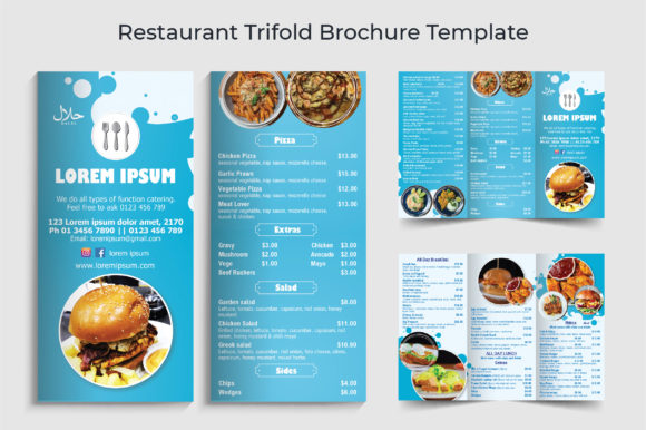 Restaurant Trifold Brochure Template