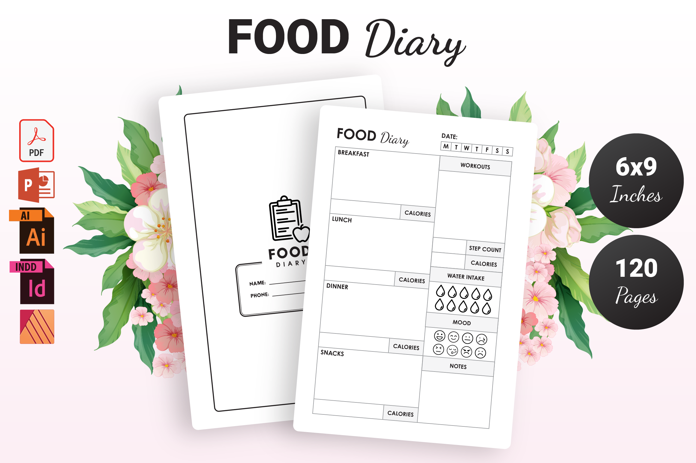 Food Diary - KDP Interior Graphic by POD Ninja · Creative Fabrica
