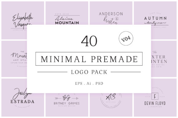 Minimal Premade Logo Bundle V04 Graphic Logos By GraphicsMount
