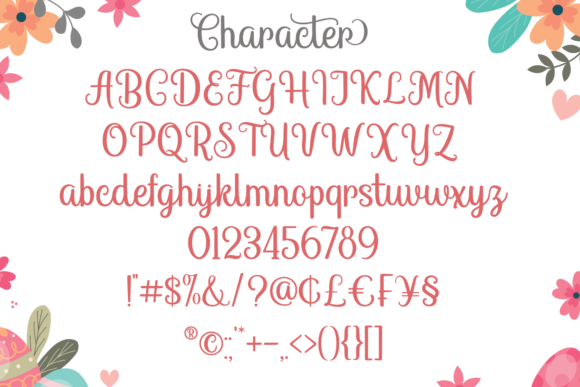 Risen Hearts Font PNG with transparent background - Preview 1