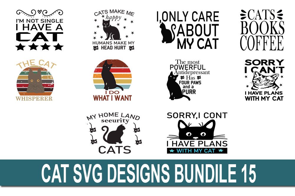 Cat Svg Quotes Designs Bundle Graphic by Nishat Graphic · Creative Fabrica