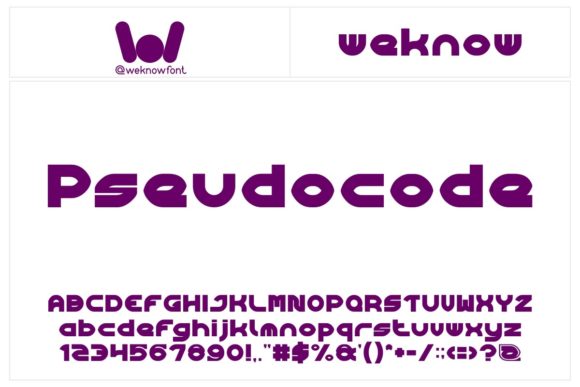 Algorithm Font - Preview 2