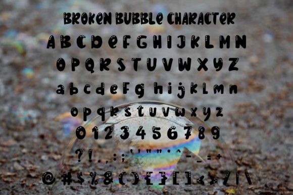 Broken Bubble Font - Preview 4