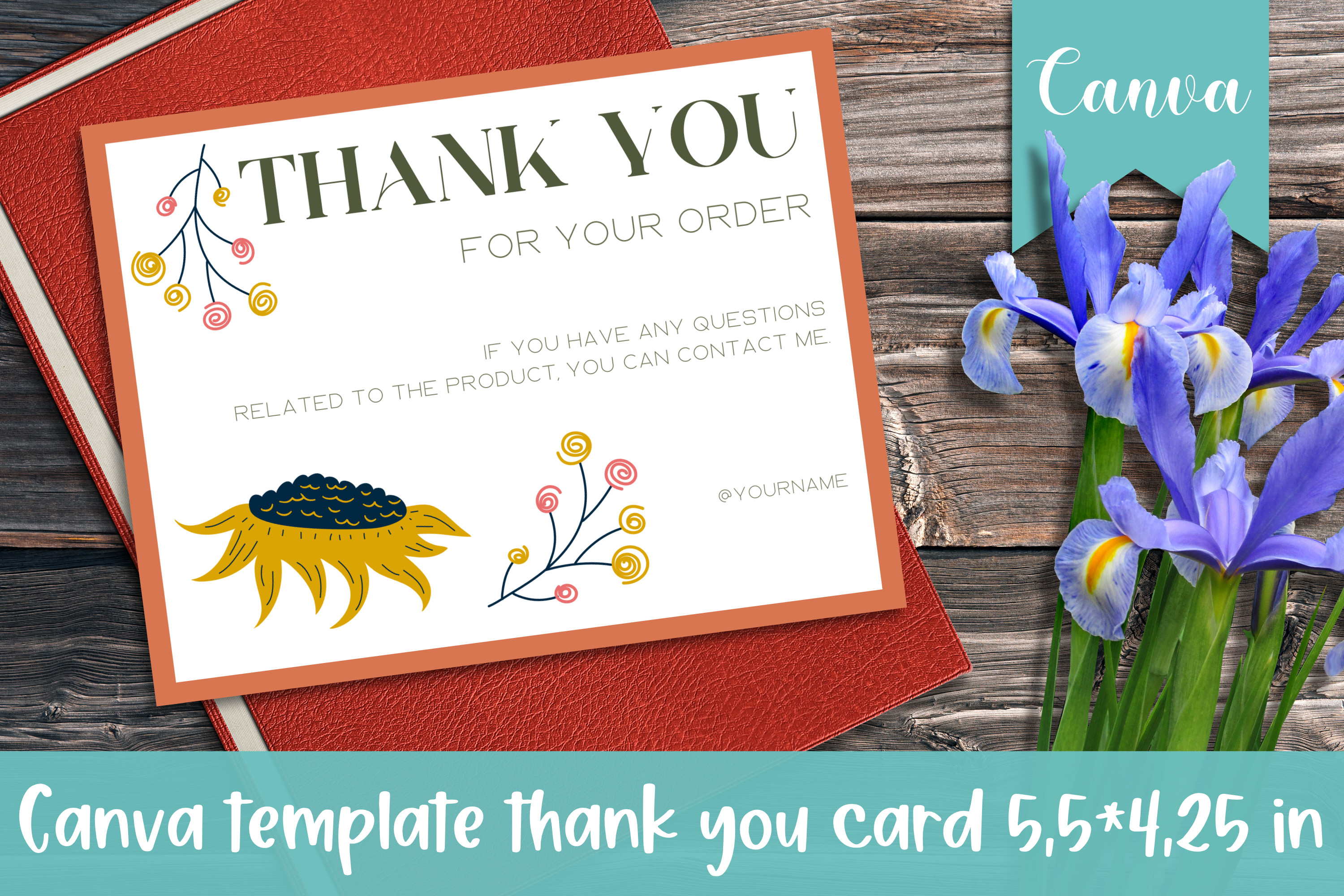 Canva Business Card 5.5x4.25 in